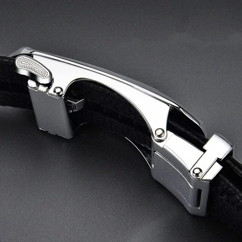 Ceinture Homme Boucle Argentée Ma boutique