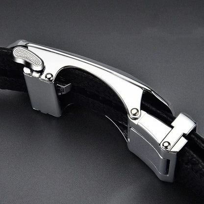 Ceinture Homme Boucle Argentée Ma boutique