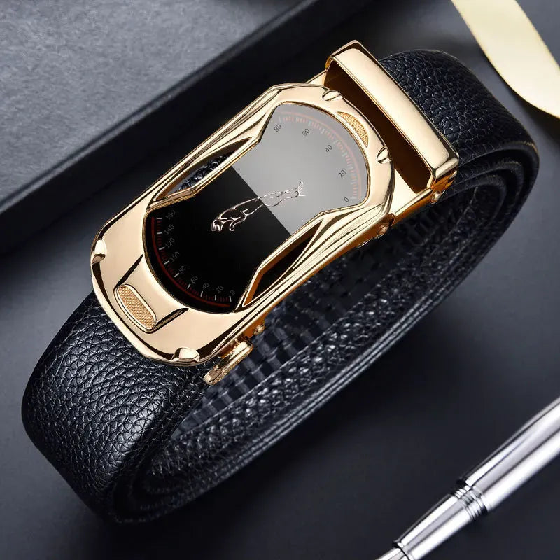 125cm Ceinture Homme Boucle Dorée Ma boutique