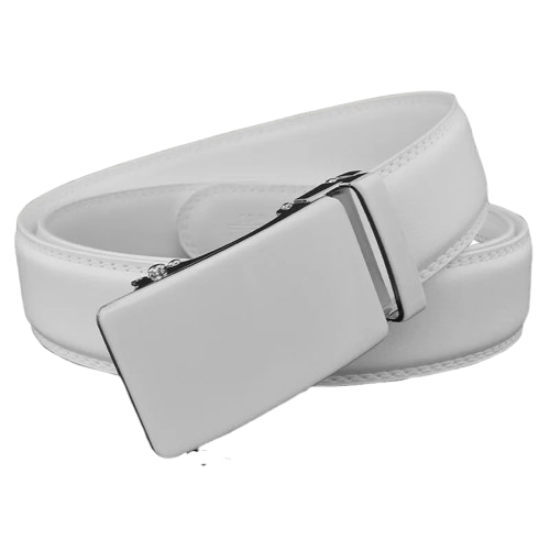 Ceinture Homme Costume Blanche en Cuir Véritable - L'Accessoire Élégan