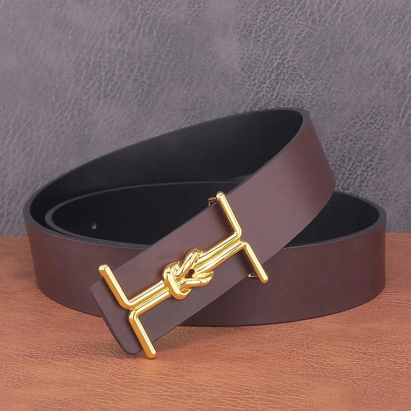 Marron boucle doré / 105cm Ceinture Homme Créateur Ma boutique
