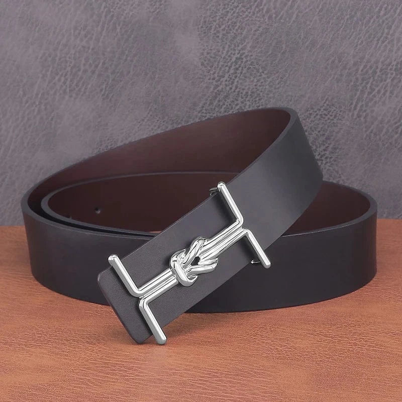 Noir boucle en argent / 125cm Ceinture Homme Créateur Ma boutique