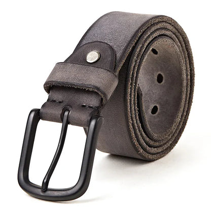 Gris / 120CM Ceinture Homme Cuir Italien Pleine Fleur Premium Ma boutique