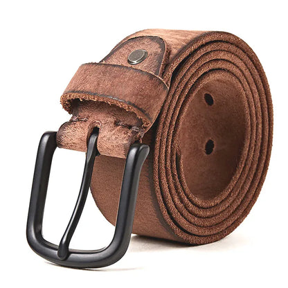 Marron / 115CM Ceinture Homme Cuir Italien Pleine Fleur Premium Ma boutique
