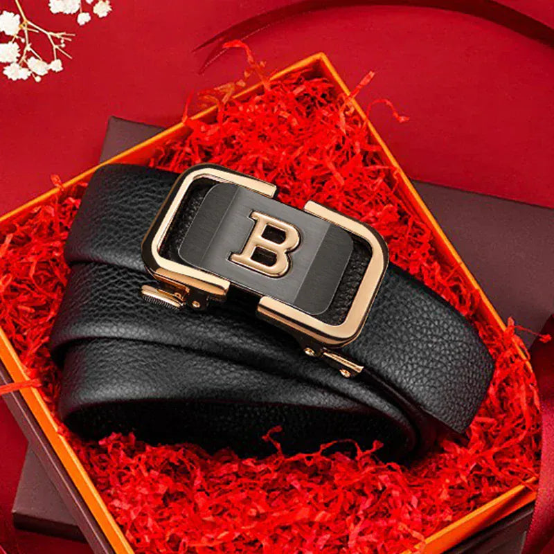 Ceinture Homme Cuir Noir  Boucle Stylé lettre B Ma boutique
