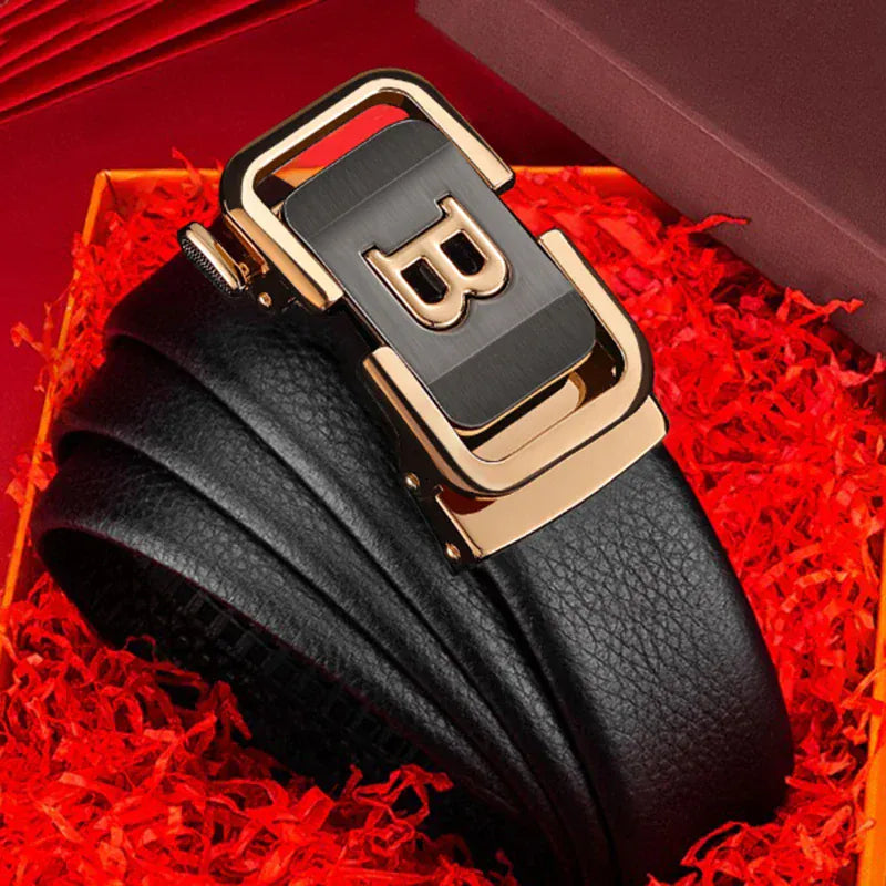 Ceinture Homme Cuir Noir  Boucle Stylé lettre B Ma boutique