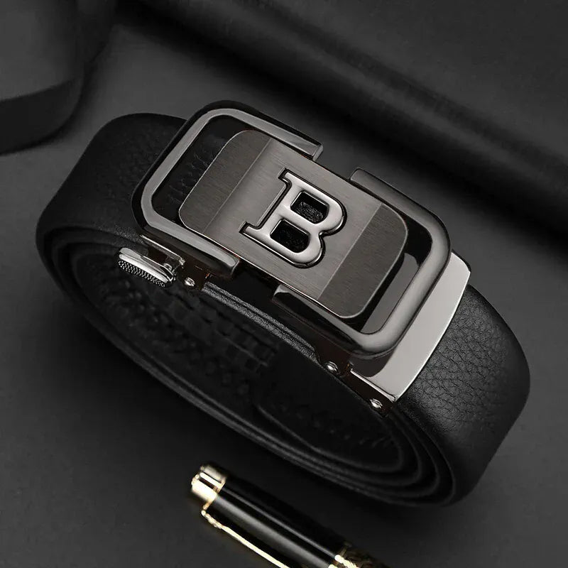Noir - Boucle Noir / 125cm Ceinture Homme Cuir Noir  Boucle Stylé lettre B Ma boutique