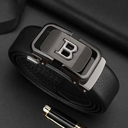 Noir - Boucle Noir / 125cm Ceinture Homme Cuir Noir  Boucle Stylé lettre B Ma boutique