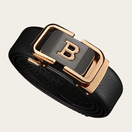 Ceinture Homme Cuir Noir  Boucle Stylé lettre B Ma boutique