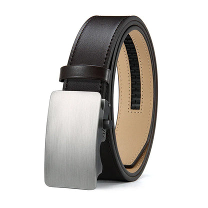 Noir 1 / 125cm Ceinture Homme Cuir Noir Brossé Finition Mate Ma boutique