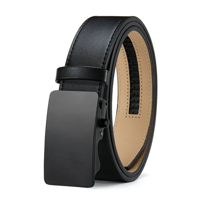 Noir 2 / 125cm Ceinture Homme Cuir Noir Brossé Finition Mate Ma boutique