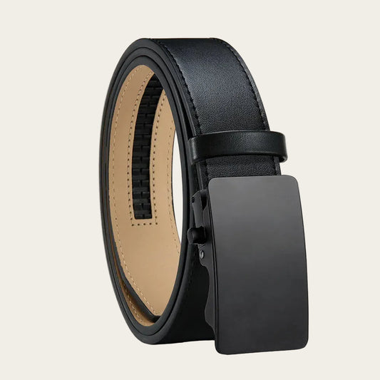 Ceinture Homme Cuir Noir Brossé Finition Mate Ma boutique
