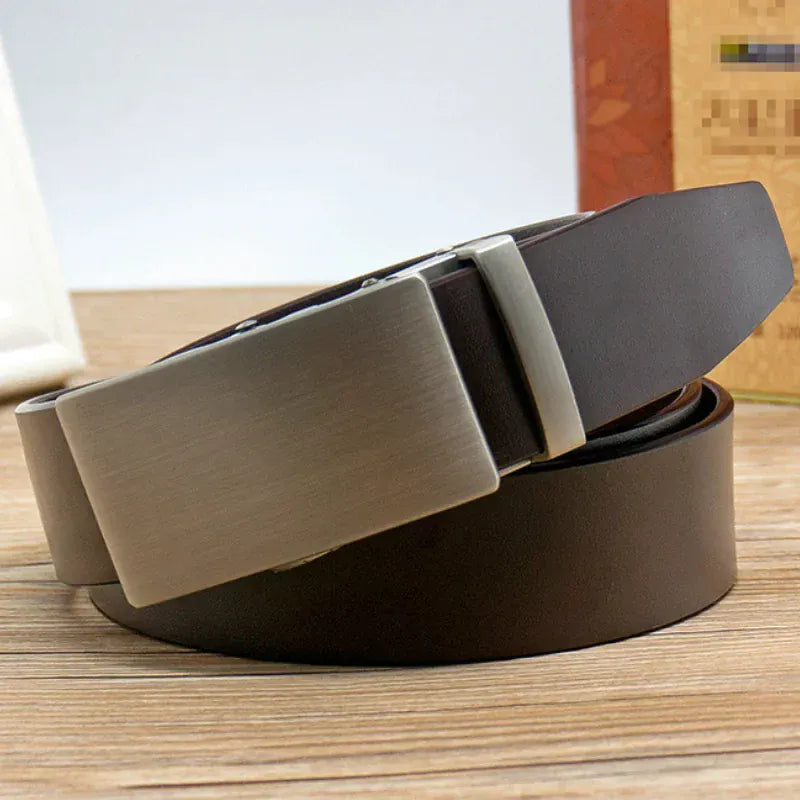 Ceinture Homme Cuir Pleine Fleur Marron Caramel Ma boutique