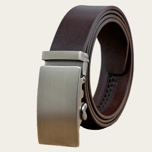 Ceinture Homme Cuir Pleine Fleur Marron Caramel Ma boutique