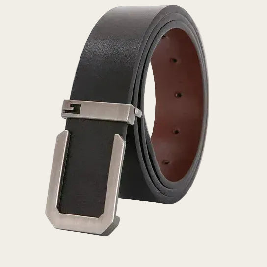Noir - Boucle Gris / 120cm Ceinture Homme Cuir Souple Jean Décontracté Ma boutique