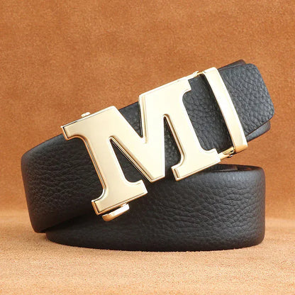 Ceinture Homme Cuir Véritable Boucle Automatique - Lettre M Ma boutique
