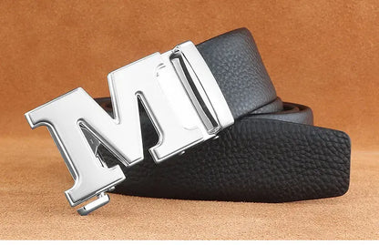 Ceinture Homme Cuir Véritable Boucle Automatique - Lettre M Ma boutique