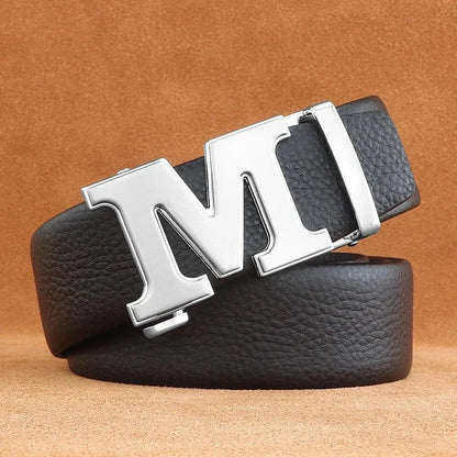 Ceinture Homme Cuir Véritable Boucle Automatique - Lettre M Ma boutique