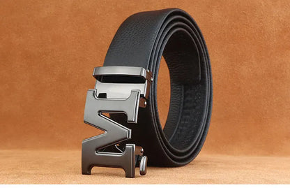 Ceinture Homme Cuir Véritable Boucle Automatique - Lettre M Ma boutique