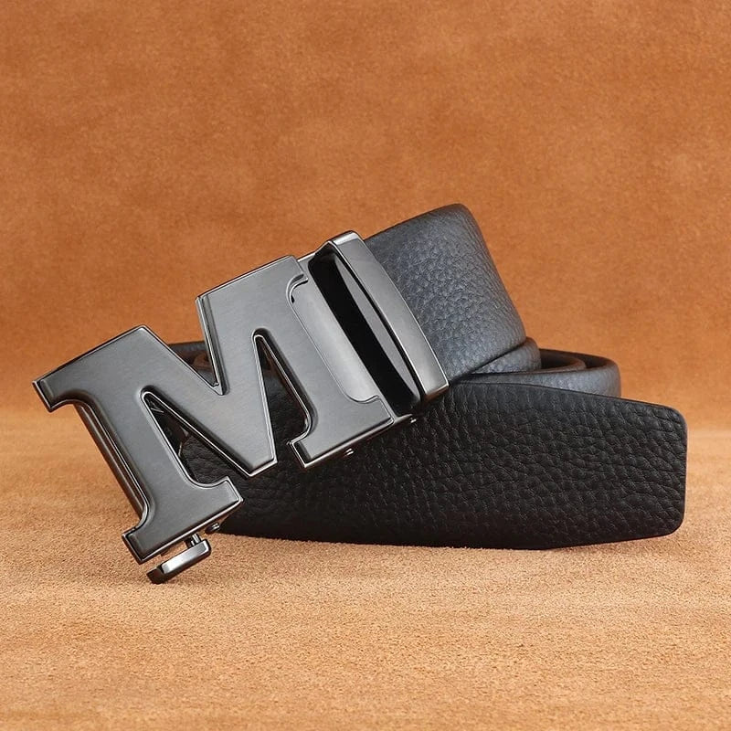 Ceinture Homme Cuir Véritable Boucle Automatique - Lettre M Ma boutique