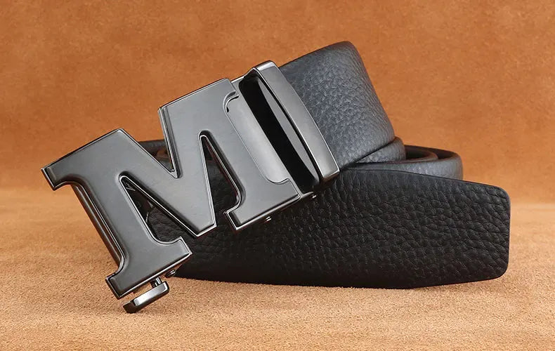 Ceinture Homme Cuir Véritable Boucle Automatique - Lettre M Ma boutique