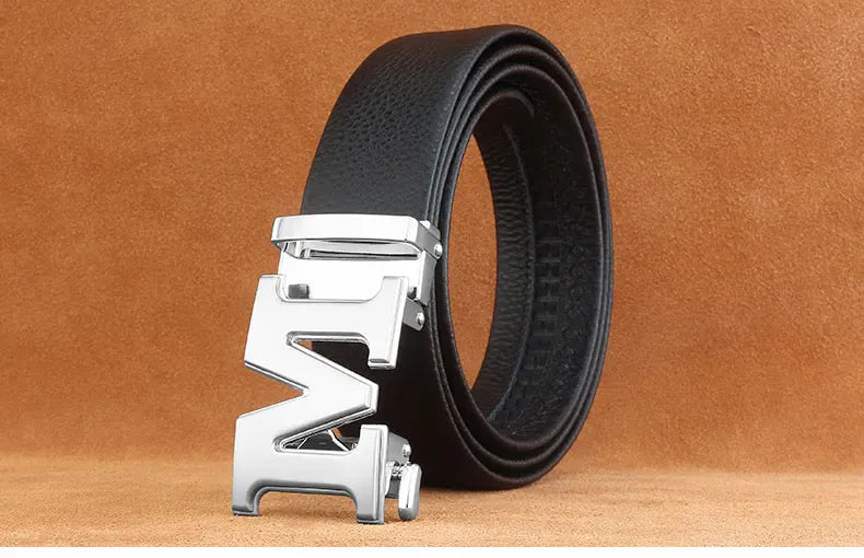 Ceinture Homme Cuir Véritable Boucle Automatique - Lettre M Ma boutique