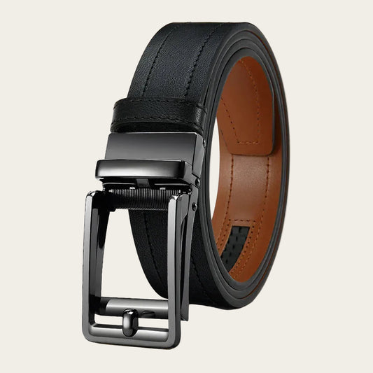 Noir 1 / 105cm ceinture-homme-cuir-veritable-noir-classique-35mm Ma boutique