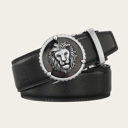Ceinture Homme Mode Rétro Lion en Cuir Véritable – Boucle Automatique Élégante Ma boutique