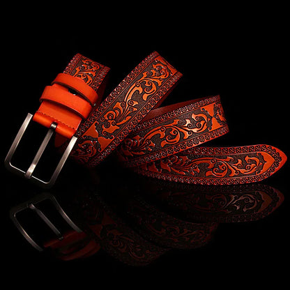 Marron / 110cm Ceinture Homme Style Western Ma boutique