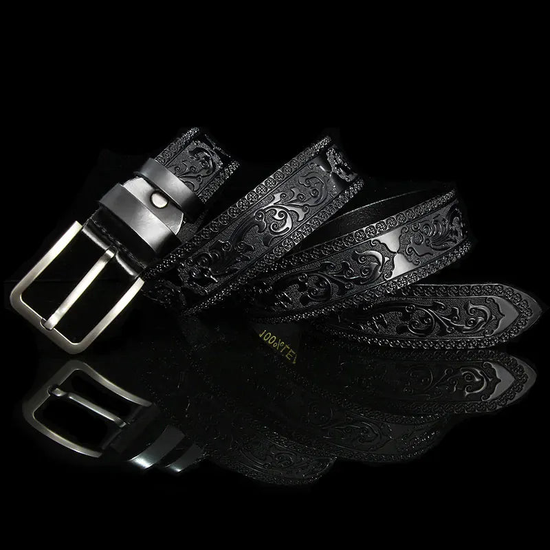 Noir / 130cm Ceinture Homme Style Western Ma boutique