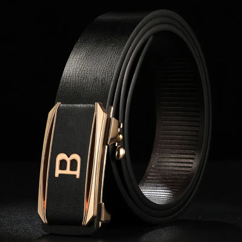 Black Golden buckle / 125cm Ceinture Homme Stylée Classe Chic et Elégante Ma boutique