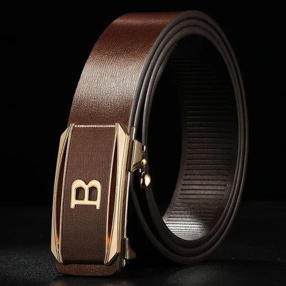 Coffee Golden buckle / 125cm Ceinture Homme Stylée Classe Chic et Elégante Ma boutique
