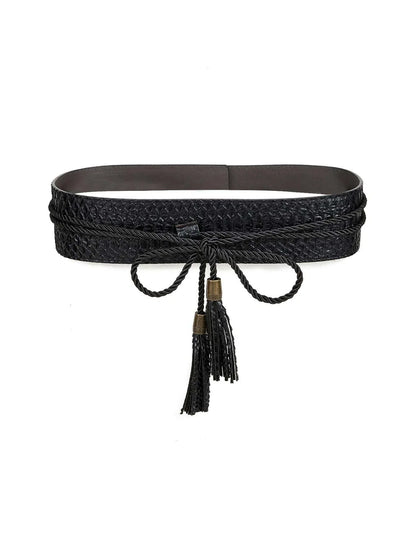 Black / 70cm to 85cm Ceinture large dorée CeinturesCuir