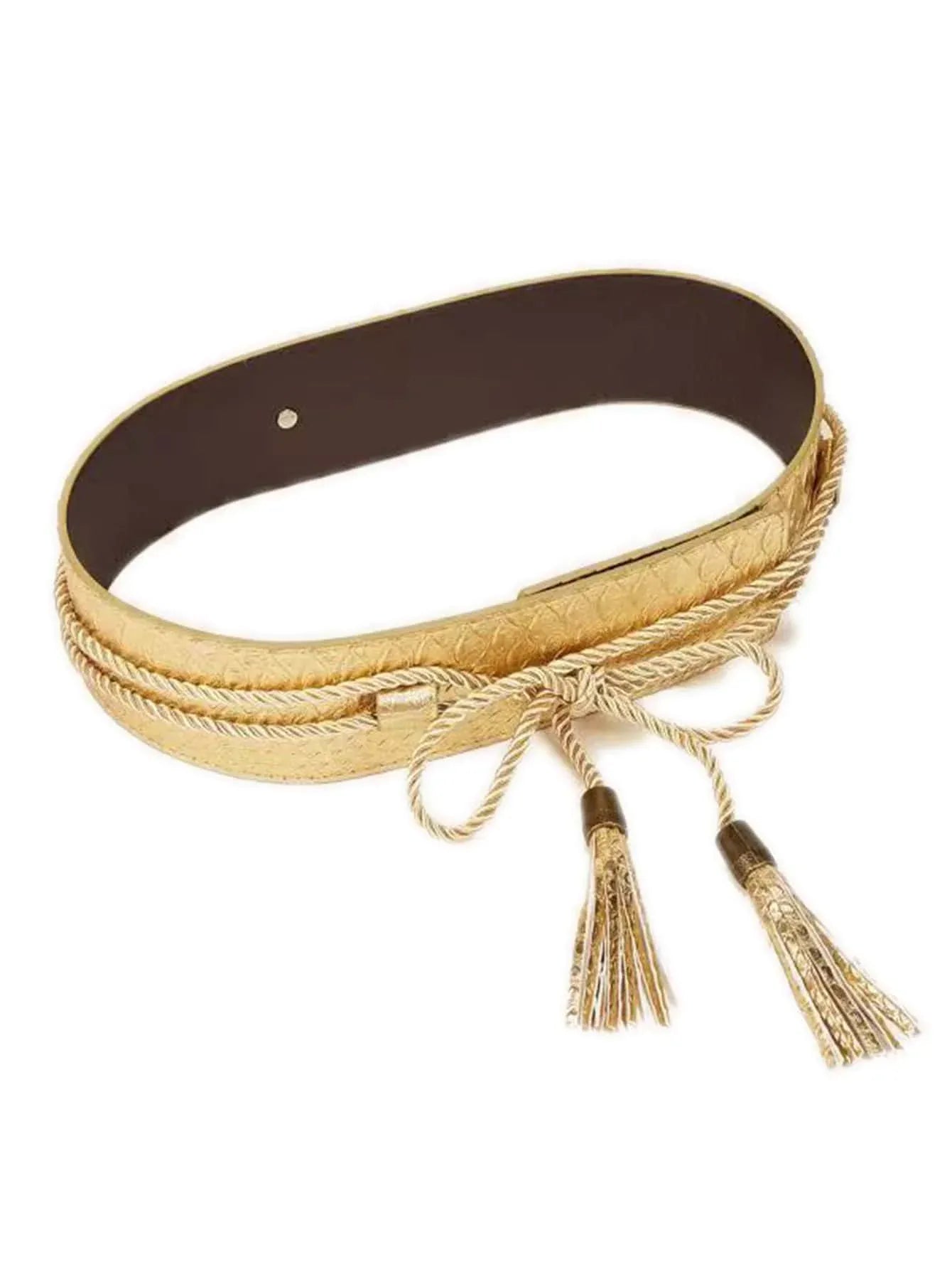 Ceinture large dorée CeinturesCuir