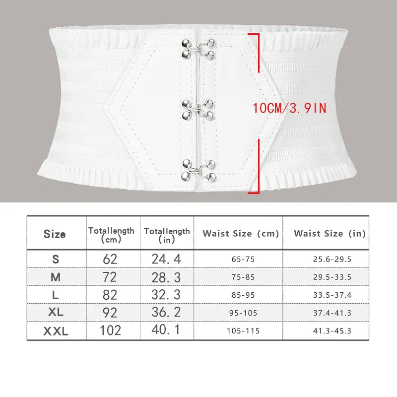 WHITE / M Ceinture large élastique CeinturesCuir