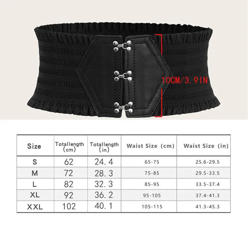 black / S Ceinture large élastique CeinturesCuir