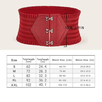 Red / S Ceinture large élastique CeinturesCuir