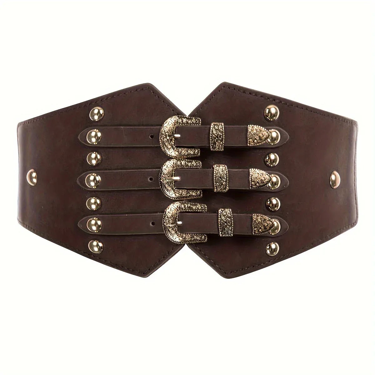 C / Free Ceinture large marron femme CeinturesCuir