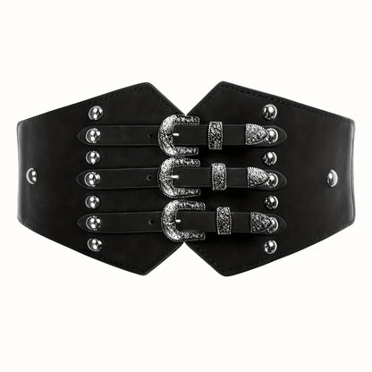 B / Free Ceinture large marron femme CeinturesCuir