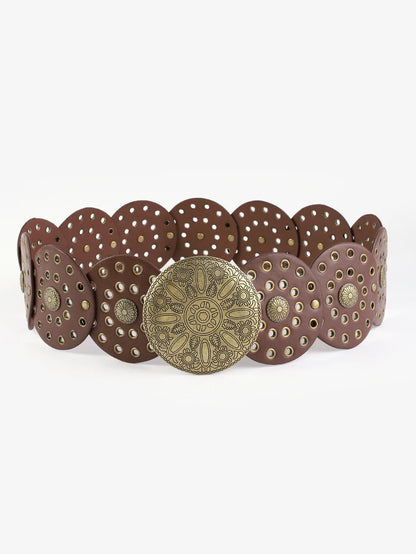 light brown / 100cm Ceinture large pour robe longue CeinturesCuir