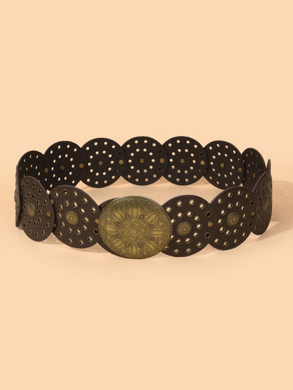 Coffee / 100cm Ceinture large pour robe longue CeinturesCuir