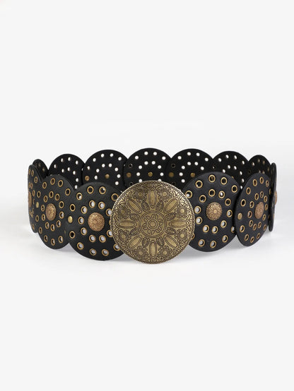 black / 130cm Ceinture large pour robe longue CeinturesCuir