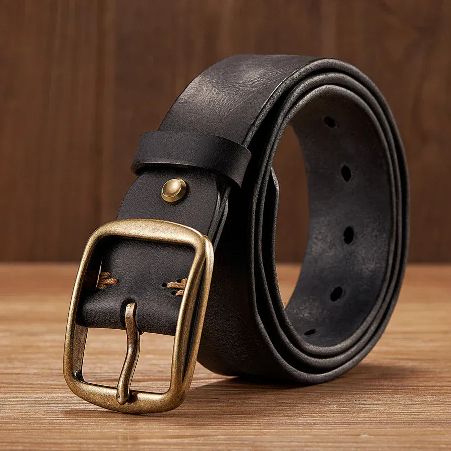 Ceinture Luxe Homme Noir : L'Accessoire du Gentleman Moderne 120cm