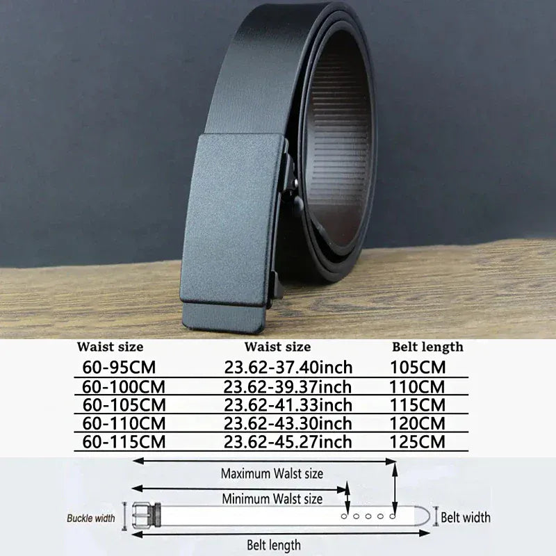 B / 105cm Ceinture Noire Homme Cuir 3 cm Habillée Costume Ma boutique