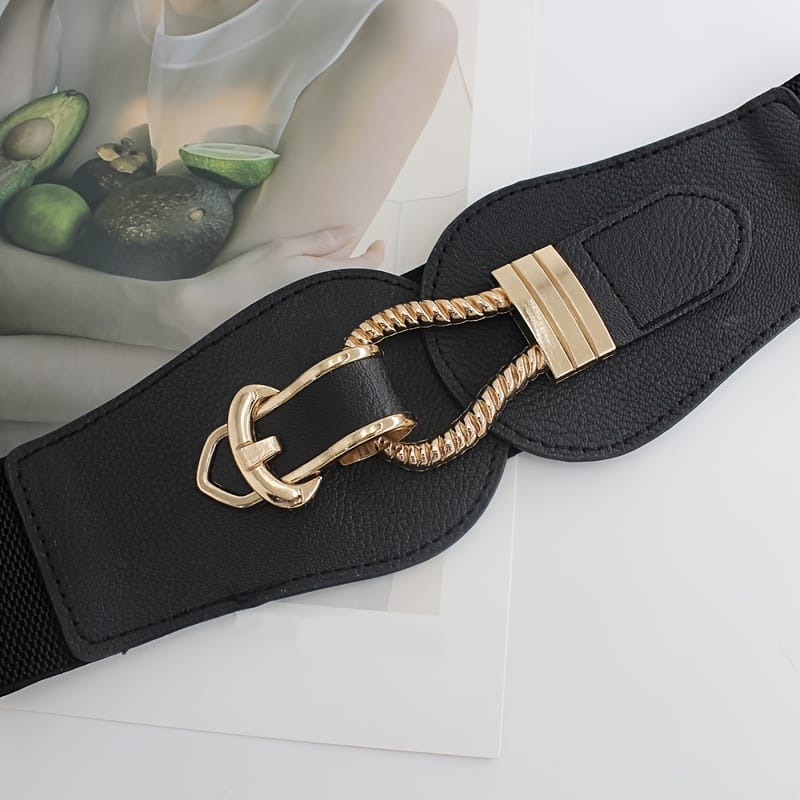 Ceinture noire large femme CeinturesCuir