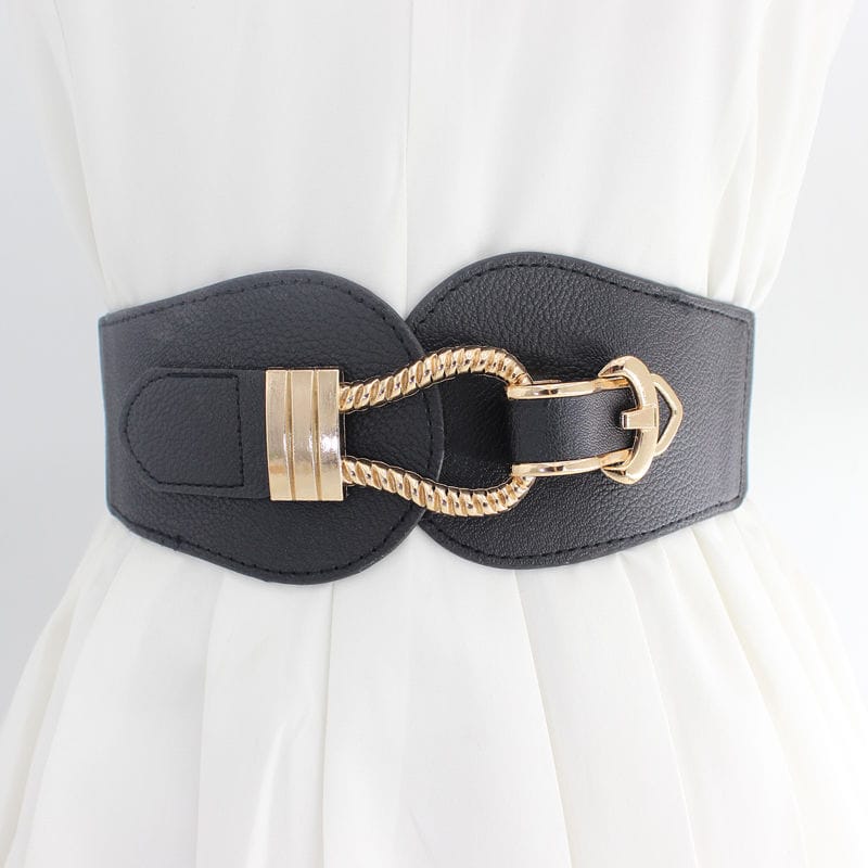 Ceinture noire large femme CeinturesCuir