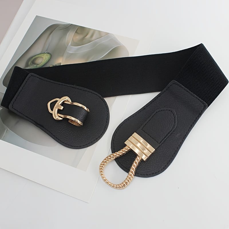 Ceinture noire large femme CeinturesCuir
