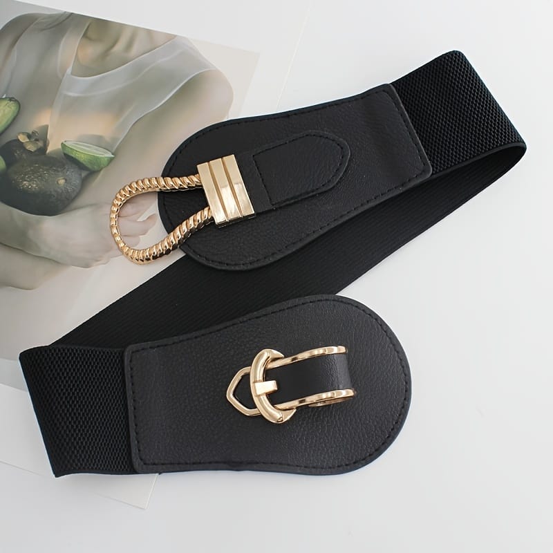 Ceinture noire large femme CeinturesCuir