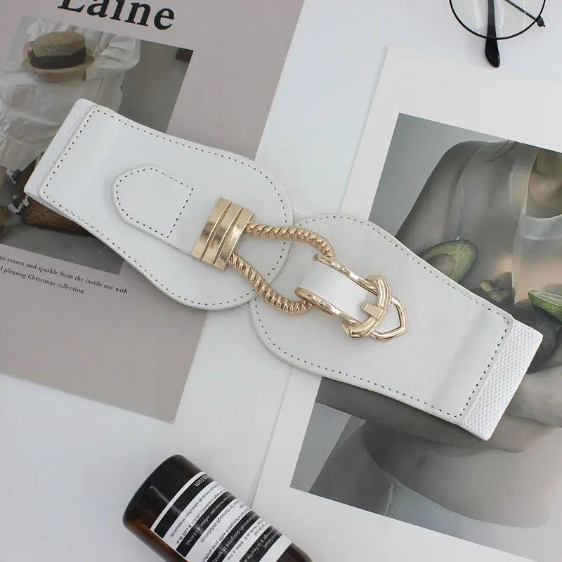 White / 70cm to 85cm Ceinture noire large femme CeinturesCuir