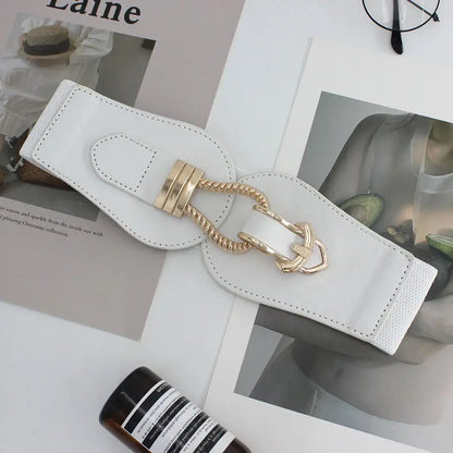 White / 70cm to 85cm Ceinture noire large femme CeinturesCuir